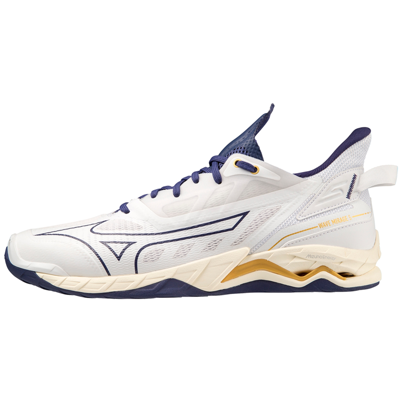 Mizuno Wave Mirage 5 White/Blue Ribbon  Herre
