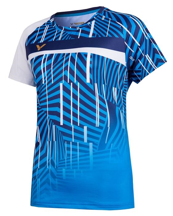 Victor T-Shirt T-11003 Dame Blå/Hvid  Dame