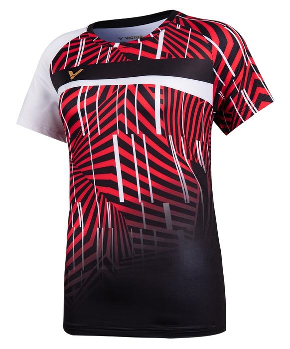 Victor T-Shirt T-11003 Dame Sort/Rød  Dame