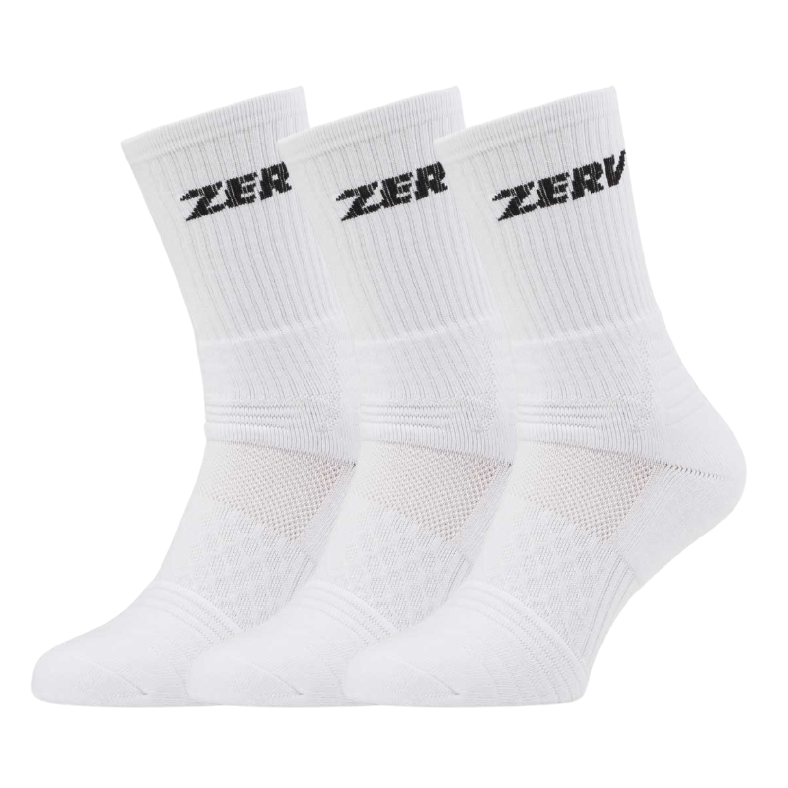 ZERV Performance Socks Long 3-pack White  Unisex