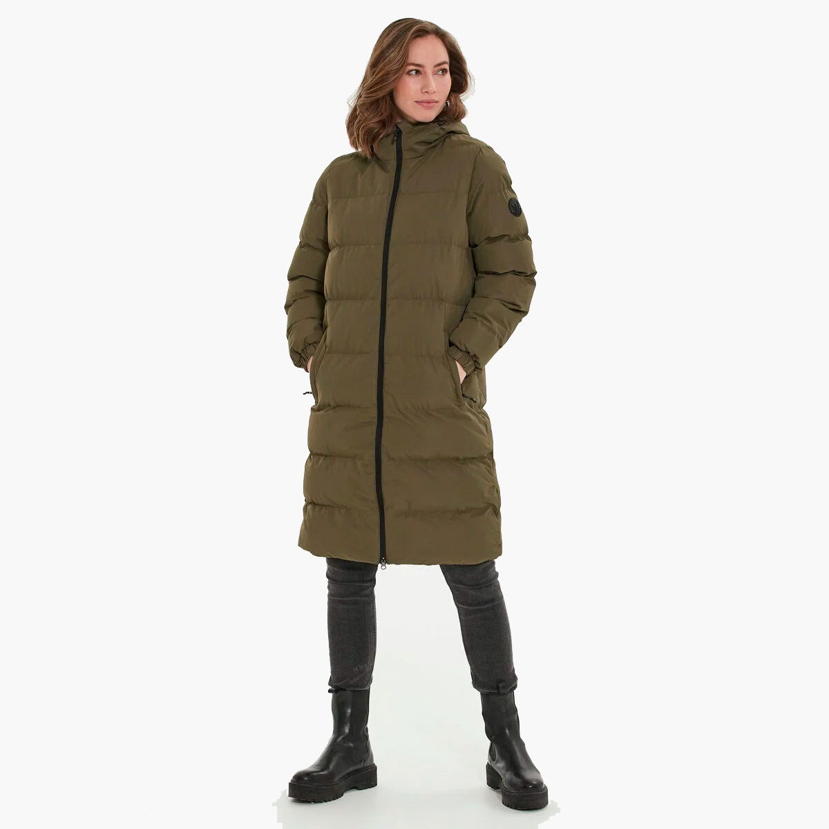 Whistler Abella Long Padded Vinterjakke Dame, tarmac