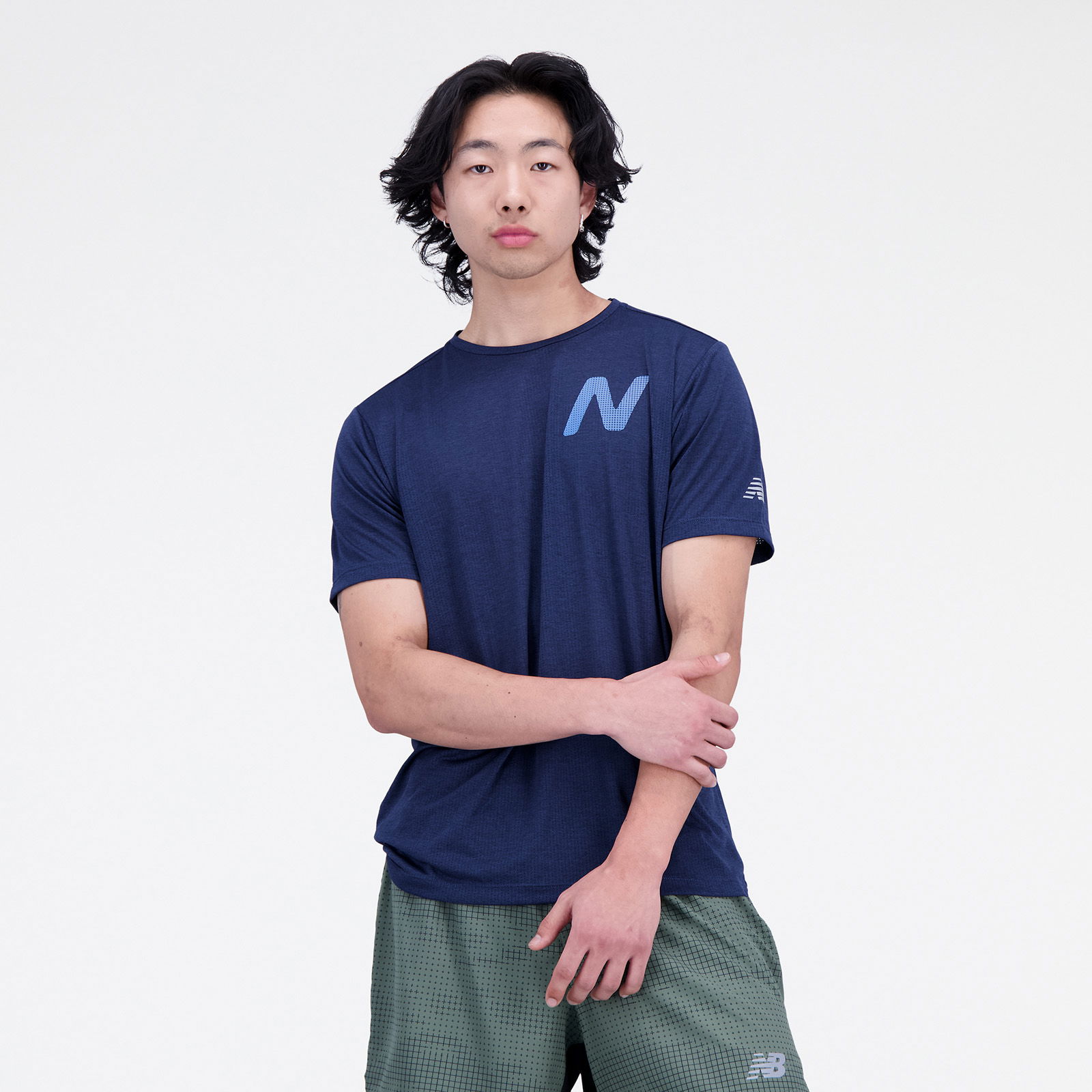 New Balance Graphic Impact Run T-shirt Herre