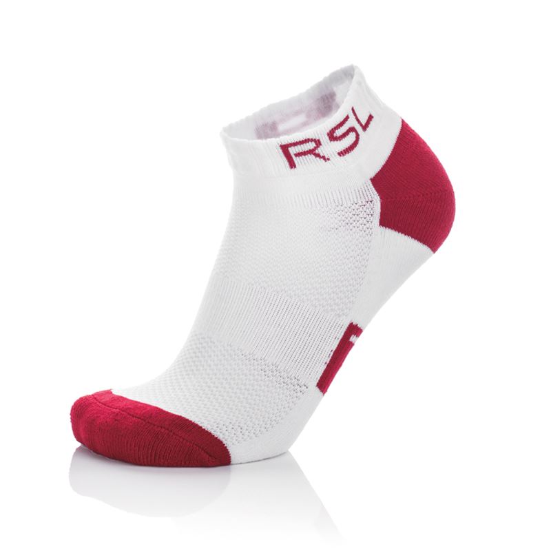 RSL Women Socks 1-pack White/Red  Dame