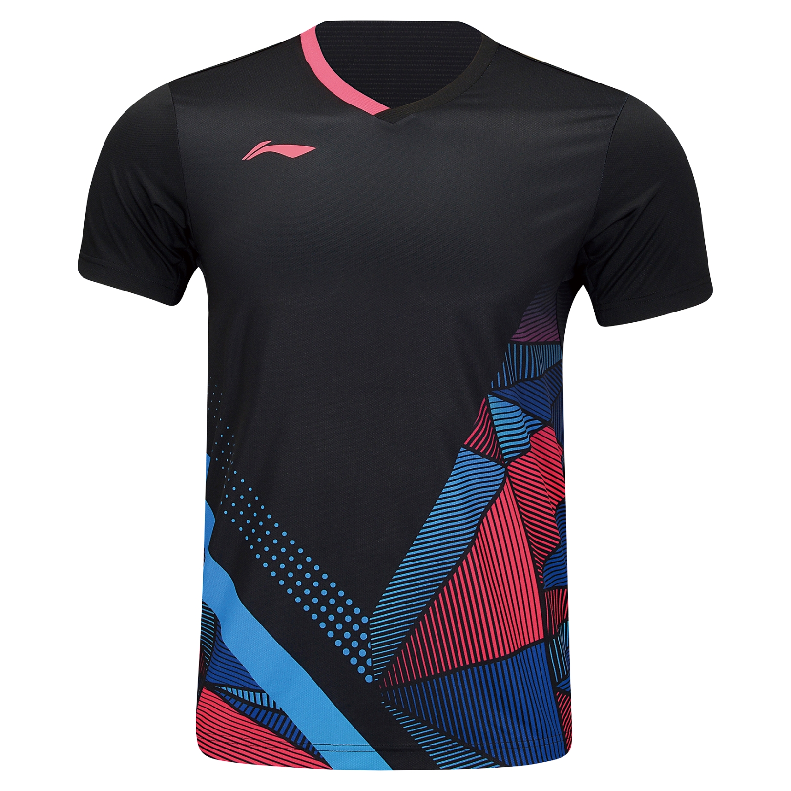 Li-Ning AAYU129-1 V Cube T-shirt Black - OLD  Herre