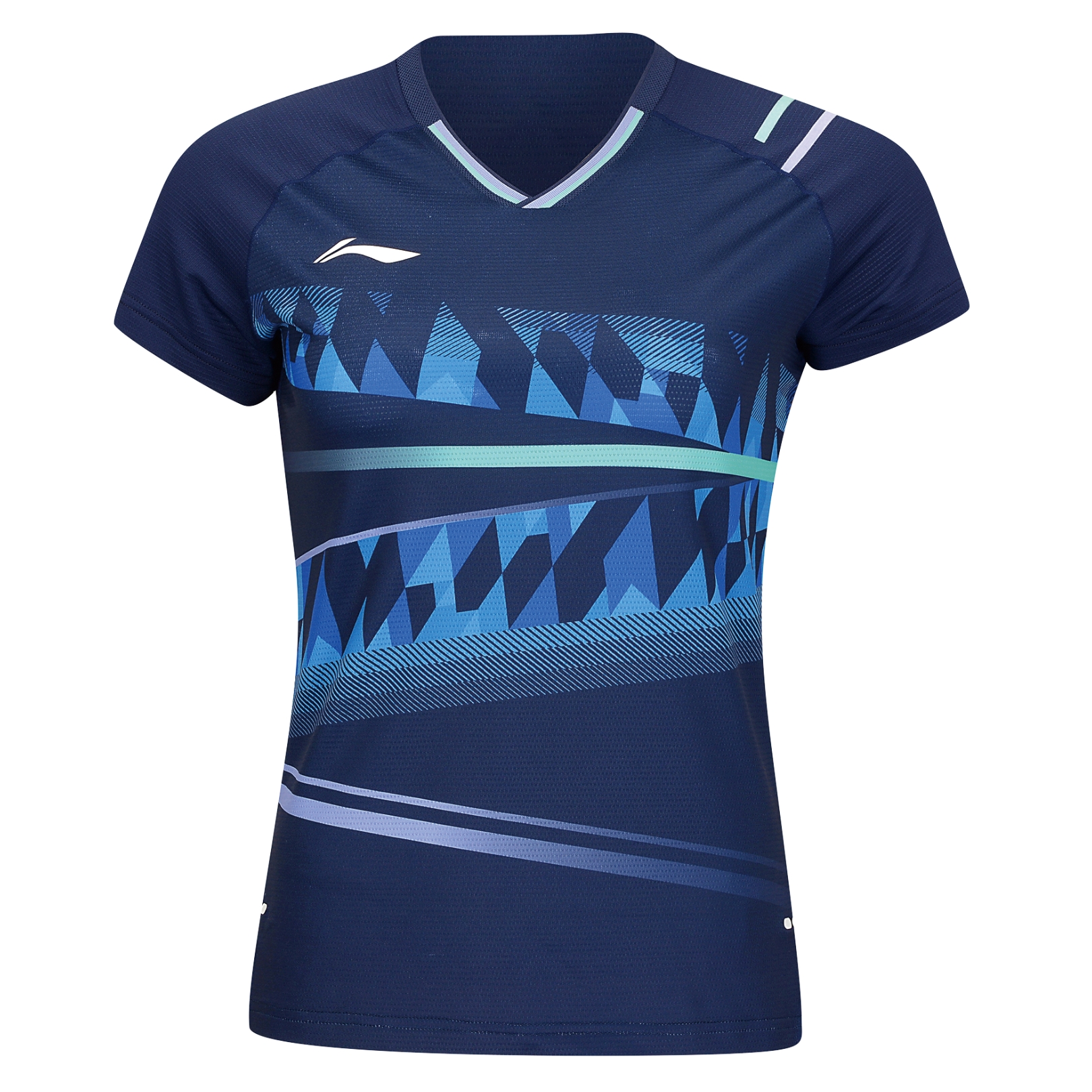 Li-Ning AAYU132-4 Iceberg Women T-shirt Dark Blue - OLD  Dame