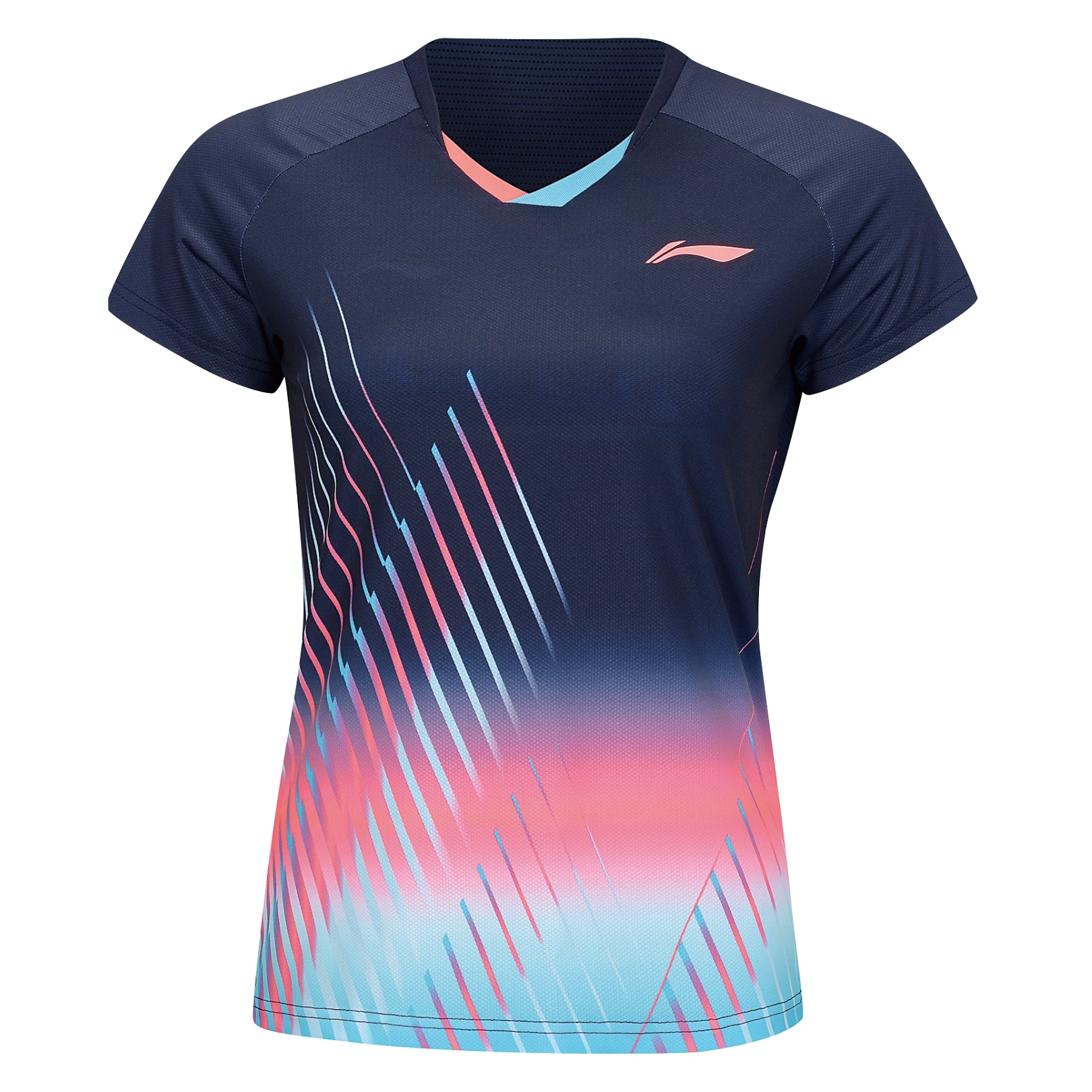 Li-Ning AAYU144-4 Nice Place Women T-shirt Dark Blue - OLD  Dame