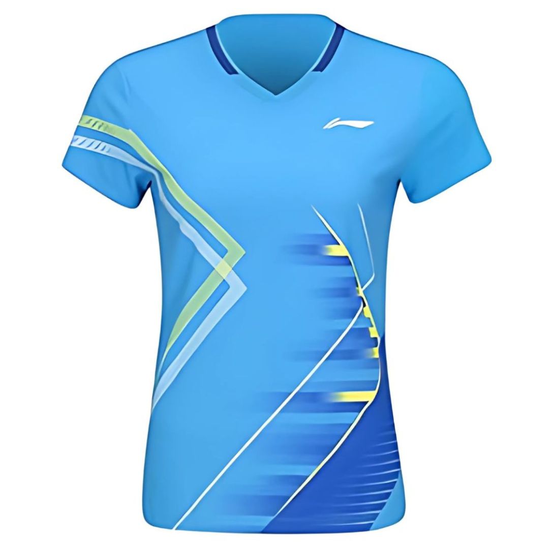 Li-Ning AAYV046-4 Players Women T-shirt Blue  Dame