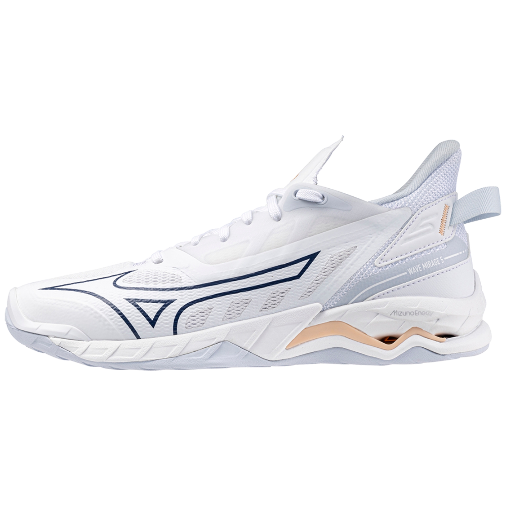 Mizuno Wave Mirage 5 Women White/Navy Peony - OLD  Dame